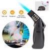 Butane Torch Refillable Kitchen Blow Torch Lighter Windproof Cooking Jet Torch with Safety Lock Adjustable Flame for Creme Brulee BBQ Baking (Butane G