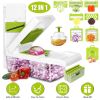 12 In 1 Vegetable Chopper with Container Kitchen Food Slicer Dicer Grater Peeler Egg Separator Hand Protector for Onion Salad Potato GPCT2055Pro