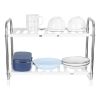 2 Tier Under Sink Organizer Retractable Kitchenware Rack Holders Space Saving Storage Shelf 55LBS Max Load