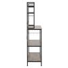 5-Tier Kitchen Bakers Rack with 10 S-Shaped Hooks, Industrial Microwave Oven Stand