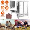 Foldable Camping Wood Burning Stove with Grill
