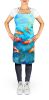 Koi Fish Apron Cooking Kitchen Server Baking Crafts Gardening for Adult Women Men, Unisex, Large, Multicolor