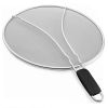 Grease Splatter Screen 13in Stainless Steel Fine Mesh Splash Mesh Shield Hot Oil Stopper w/ Resting Feet For Frying Pan Cooking Woks Skillets Pots Pan