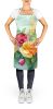 Roses in Watercolor Apron Cooking Kitchen Server Baking Crafts Gardening for Adult Women Men, Unisex, Large, Multicolor