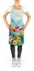 Anemones in Watercolor Apron Cooking Kitchen Server Baking Crafts Gardening for Adult Women Men, Unisex, Large, Multicolor