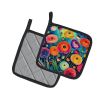 Colorful Ranunculus Pair of Pot Holders Kitchen Heat Resistant Pot Holders Sets Oven Hot Pads for Cooking Baking BBQ, 7 1/2 x 7 1/2