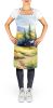 Montana Bitterroot in Watercolor Apron Cooking Kitchen Server Baking Crafts Gardening for Adult Women Men, Unisex, Large, Multicolor