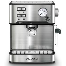 20 Bar Professional Espresso Machine With Milk Frother, Single Double Shot, ESE Pod Compatible, Visual Display Of Pressure, Removable Water Tank (Option: FKJ6836)