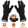 BBQ Gloves 1472°F Heat Resistant Grill Gloves Anti-slip Carbon Fiber BBQ Gloves Oven Gloves Mitts For Barbecue Cooking Baking Welding Cutting